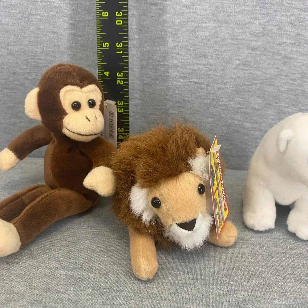 Barnum's Animals Plush Set Small Lion Monkey Polar Bear Nabisco
